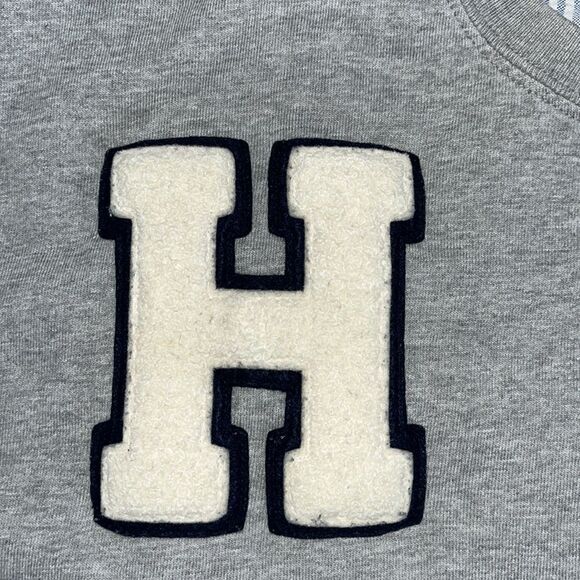 Vintage Tommy Hilfiger Big Raised H sewn Chest Pocket Jersey Gray retro T-Shirt - Picture 3 of 8